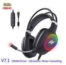 將圖片載入圖庫檢視器 ABKO - 韓國 ABKONCORE CH55 V7.1聲道電競耳機 極輕身(270g) 智能震感,降燥, RGB
